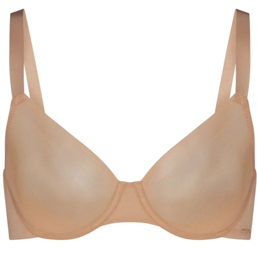 NWT no show molded unlined Demi bra skims 38DD clay